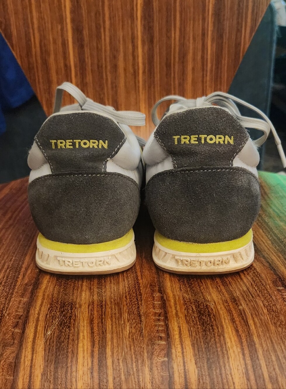 Tretorn Men's Gray Suede & Yellow Accent Runner